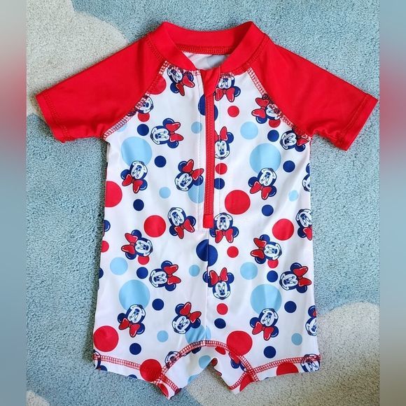 Disney Minnie Mouse Swim Baby Suit 0-3 Mnths - Picture 2 of 4